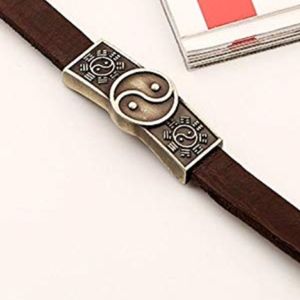 Men Punk Alloy Leather Bracelet Cross Bracelet Ban